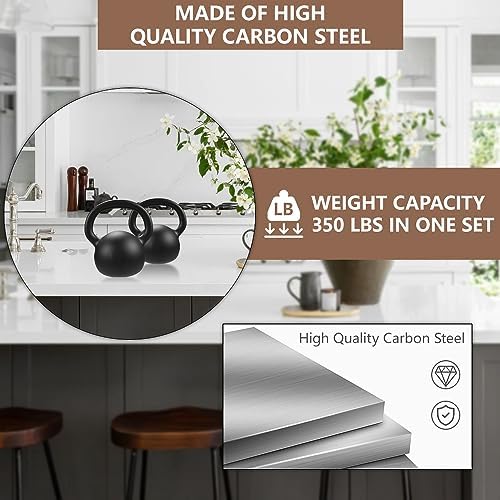 LCGP Countertop Support Brackets,3 Piece 12" Solid Heavy Duty Steel Concealed Kitchen Island Countertop Brackets for Gra