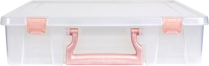 ArtBin 6955RL Super Satchel Compartment Box Clear Craft Organizer Storage Case - Rose Gold, Pack of 1