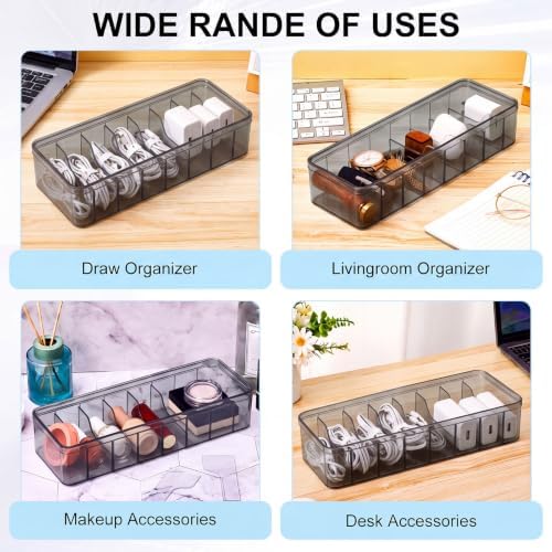 Tatuo Cord Organizer for Drawer Desktop, Gray, 1 Pack