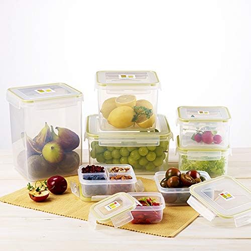 Komax Biokips Snack Containers – Bento Box Meal Prep Container Set w/4 Compartments – Portion Control Lunch Containers – BPA-Free Airtight Food Storage Containers (3 Pcs)