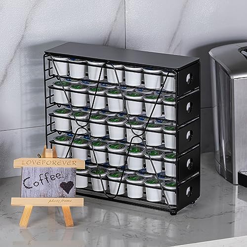 FlagShip K Cup Organizer for Keurig Pod Drawer Large Mullti Tier Coffee Pod Holder(70 Pods Capacity)