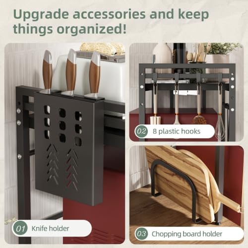 NETEL 3 Tier Expandable Microwave Stand countertop,Microwave Oven Rack