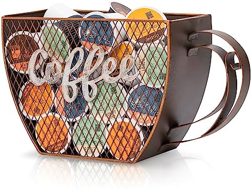 Made Easy Kit Coffee Pod Organizer - Home Coffee Bar Functional Décor - Café Station Countertop Storage Accessories (Cof