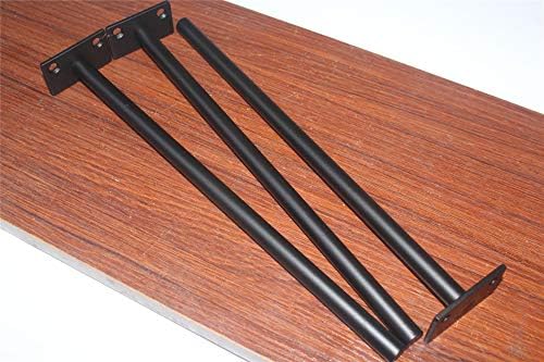 16 Pcs 11" Black Solid Steel Floating Shelf Bracket Blind Shelf Supports - Hidden Brackets for Floating Wood Shelves - C