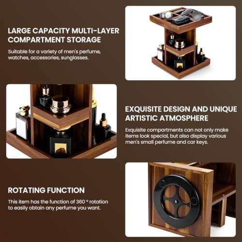EXIN DECHEN Cologne Organizer for Men,Cologne Stand,Birthday Gifts for Men