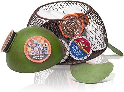 Made Easy Kit Coffee Pod Organizer - Home Coffee Bar Functional Décor - Café Station Countertop Storage Accessories (Sea