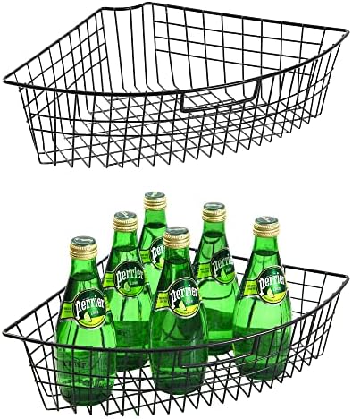 Leeden Lazy Susan Wire Can Organizer for 24in, 1/4 Wedge, 2 Pack