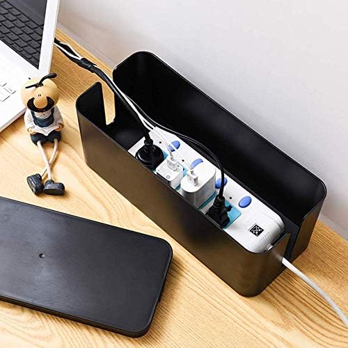 [Set of Three] Cable Management Boxes Organizer, Large Storage Wires Keeper Holder for Desk, TV, Computer, USB Hub, Syst
