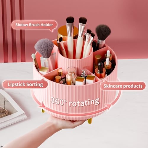 fanado 360° Rotate Makeup Brush Holder Organizer, Makeup Organizers Countertop, Makeup organization and Skincare Storage