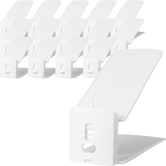 LIKE-IT Shoe Storage, Space Saving, 2x Storage Capacity, Shoe Holder, Height Adjustable, Function, Set of 15, Each Piece Approx. 4.9 x Depth 10.7 x Height 4.3 - 7.3 inches (10 x 27.2 x 10 - 18.5 cm),