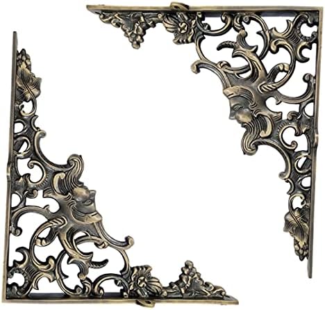 Adonai Hardware 18 Inch "Ahasuerus" Brass Shelf Bracket (Supplied as 2 Pieces per Pack) - Antique Brass