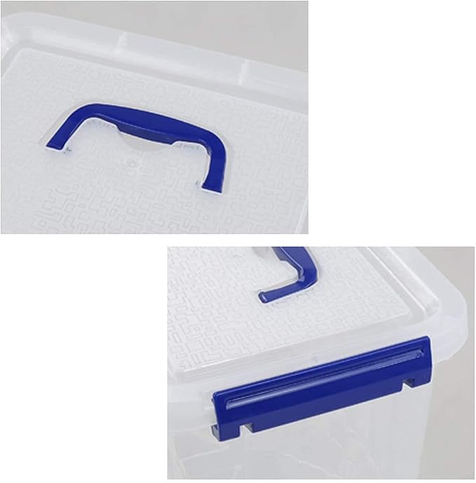 Clear Storage Box with Lid, 6 Liter Small Plastic Box Bins Set of 6