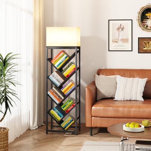 IBUYKE 9 Tier Tree Bookshelf with Top Shelf,Black TBC002B
