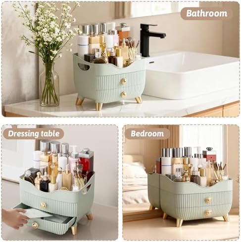 Makeup Organizer Countertop, Large Capacity Skincare Organizer for Vanity