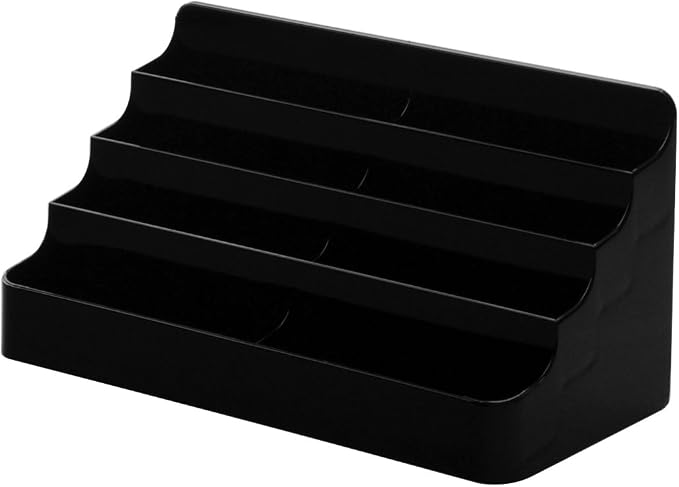 Marketing Holders Business Card Holder Counter for 3.5" x 2" Appointment Cards in Medical Facilities Business and Government Centers and Facilities Salons Black Acrylic Eight Pocket Four Tier