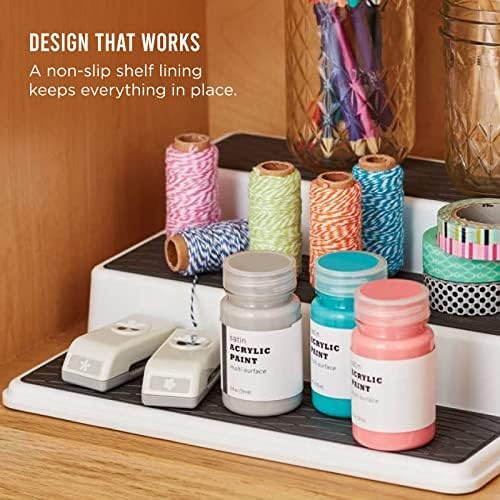 Copco 3-Tier Cabinet Spice Rack Organizer, 10 Inch Tiered Shelf Riser for Kitchen Cabinets, Pantry, and Countertop - Hol