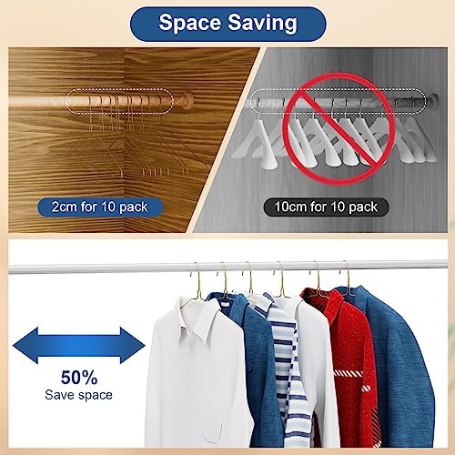 SPECILITE Wire Metal Clothes Hangers Bulk 100 Pack, Ultra Thin, Bronze