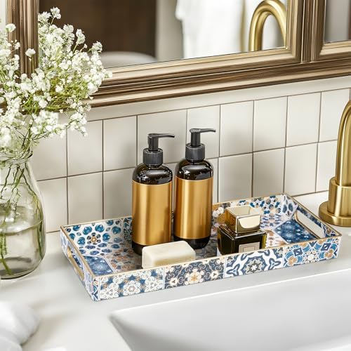 MAONAME Plastic Bathroom Vanity for Countertop, Narrow Decorative Trays