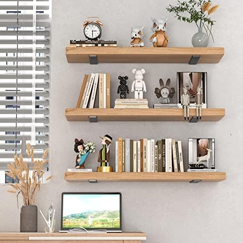 Ultra-Strong 12-Inch Steel Shelf Brackets (Pack of 4) - Easy Mount, Heavy Duty, Black Matte Finish,Shelf Bracket Multi-S