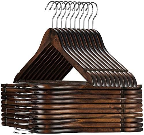 Lotus Wooden Hangers, Solid Wood Shirt Hangers,Dress Coat Jacket Clothes Hangers,with Extra Smooth Finish, 360 Degree Sw