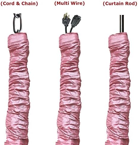 Royal Designs, Inc. CC-23-PNK Pink Cord & Chain Cover4' Silktype Fabric Touch Fastener, Pink