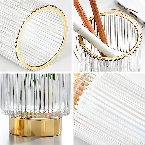 DASITON Makeup Brush holder Organizer,Crystal Cosmetic Makeup Brush Glass Brushes Storage Holder, Vintage Make Up Brush 