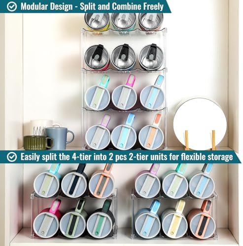 Premium Water Bottle Organizer for Stanley 40OZ & Various Bottles, Tumblers