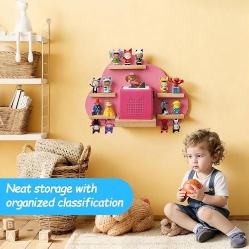 Cloud Tonie Shelf Compatible Toniebox 2 and 1,Pink Tonie Storage