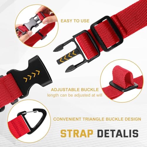12 Pack Adjustable Extension Cord Holder Straps,Red& Blue& Yellow
