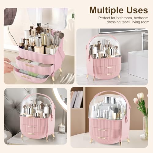 Makeup Organizer for Vanity, Large Capacity Skincare Organizer Countertop