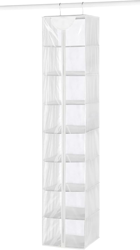 Whitmor Crystal Clear Hanging Sweater Bag - White