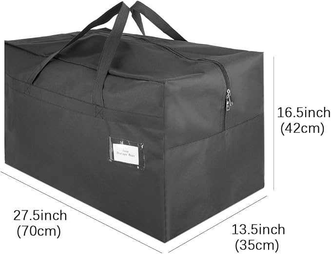 2 Pack Large Canvas Storage Carrying Bags for Camping & Moving | Water-resistant & dustproof, suitable for pillow, closet, under-bed, dorm & garage organization