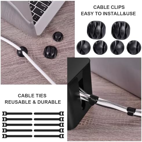 Tuwechen Cable Management Box, 2 Pack Cable Organizer for Surge Protector