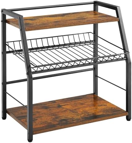 Kitchen Countertop Organizer, 3 Tiers Snack Organizer Wooden Candy Display Stand Coffee Station Organizer, Counter Stora