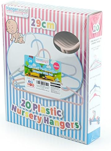 HANGERWORLD Kid's Hangers for Baby Nursery and Children's Closet Clothes Storage (20 Pack, Pink)