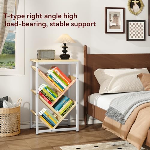 IBUYKE 5 Tier Tree Bookshelf,Small Desktop Bookshelf,Natural TBC003N