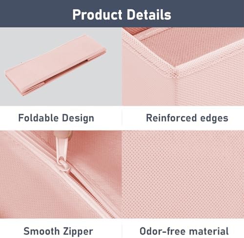 DIMJ Drawer Organizer Clothes Storage - 24 Pack Baby Dresser Organizer for Nursery, Foldable Closet Drawer Organizer Bins for Bedroom Organization, Fabric Storage Dividers for Socks, Underwears, Bras