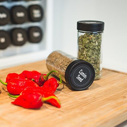 AllSpice 4" Glass Spice Jars 4 fluid ounces- 18 Pack