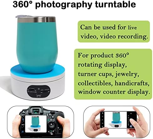 YVV Rotating Display Stand, 360 Degree Motorized Rotating Turntable, Adjustable Speed Rotating Display Stand, Electric S