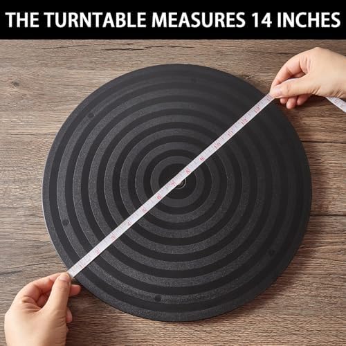 HSTECH 14 Inch Heavy Duty Rotating Swivel Stand - Lazy Susan with Steel Ball Bearings for Model Base/Rotating Plants/Cra