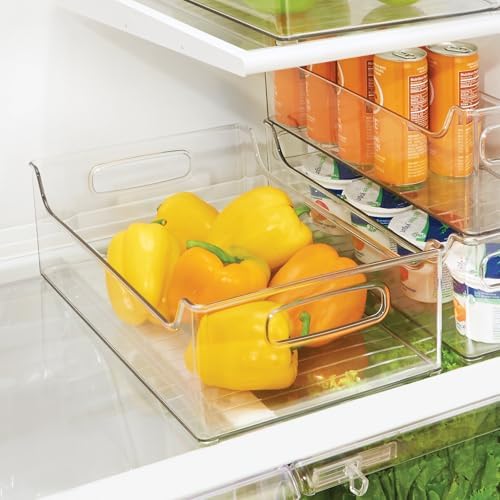 iDesign Stackable Storage Bin with Handles, Clear