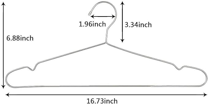 Stainless Steel Clothes Hangers 40 Pack, Space Saving Metal Closet Hangers with Shoulder Grooves, Heavy Duty Rust Resistant Hangers for Tank Tops, Cardigans, Shirts, Coats, Dorm and Outdoor Drying