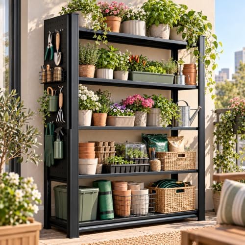 Metal Bookshelf Adjustable Bolt-Free Bookcase Heavy Duty Book Shelf 2000LBS