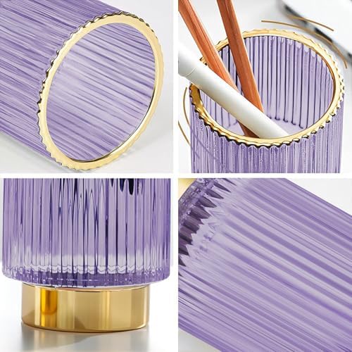 DASITON Makeup Brush holder Organizer,Crystal Cosmetic Makeup Brush Glass Brushes Storage Holder, Vintage Make Up Brush 
