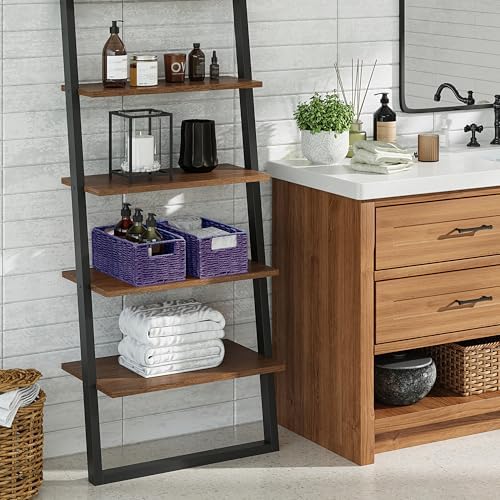 Vagusicc Wicker Storage Basket, Set of 2 Hand-Woven Paper Rope Wicker Basket, Small Storage Baskets for Organizing Toile