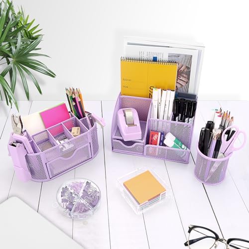 17 IN 1 Office Desk Organizer Set for Back to School Supplies Accessories