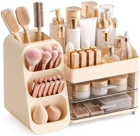 Large Makeup Organizer Countertop for Vanity Skincare Organizers Cream
