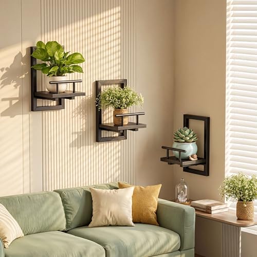 Sbosbo Floating Shelves for Wall Plant Shelf Indoor Wall Mounted Shelves