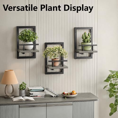 Sbosbo Floating Shelves for Wall Plant Shelf Indoor Wall Mounted Shelves