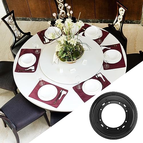 9 PCS 8 Inch Black Lazy Susan Turntable Bearing Plate, Easy Installation, Solid Metal Construction, for Home and Industr